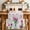 Off-White, variant on Pink Tulips Dining Table Runner, Country Rustic Watercolor Flower Green Leaf Glass Vase Washable Table Runners Kitchen Coffee Table Center Decor for Home Party Holiday Wedding 13 x 48 Inches