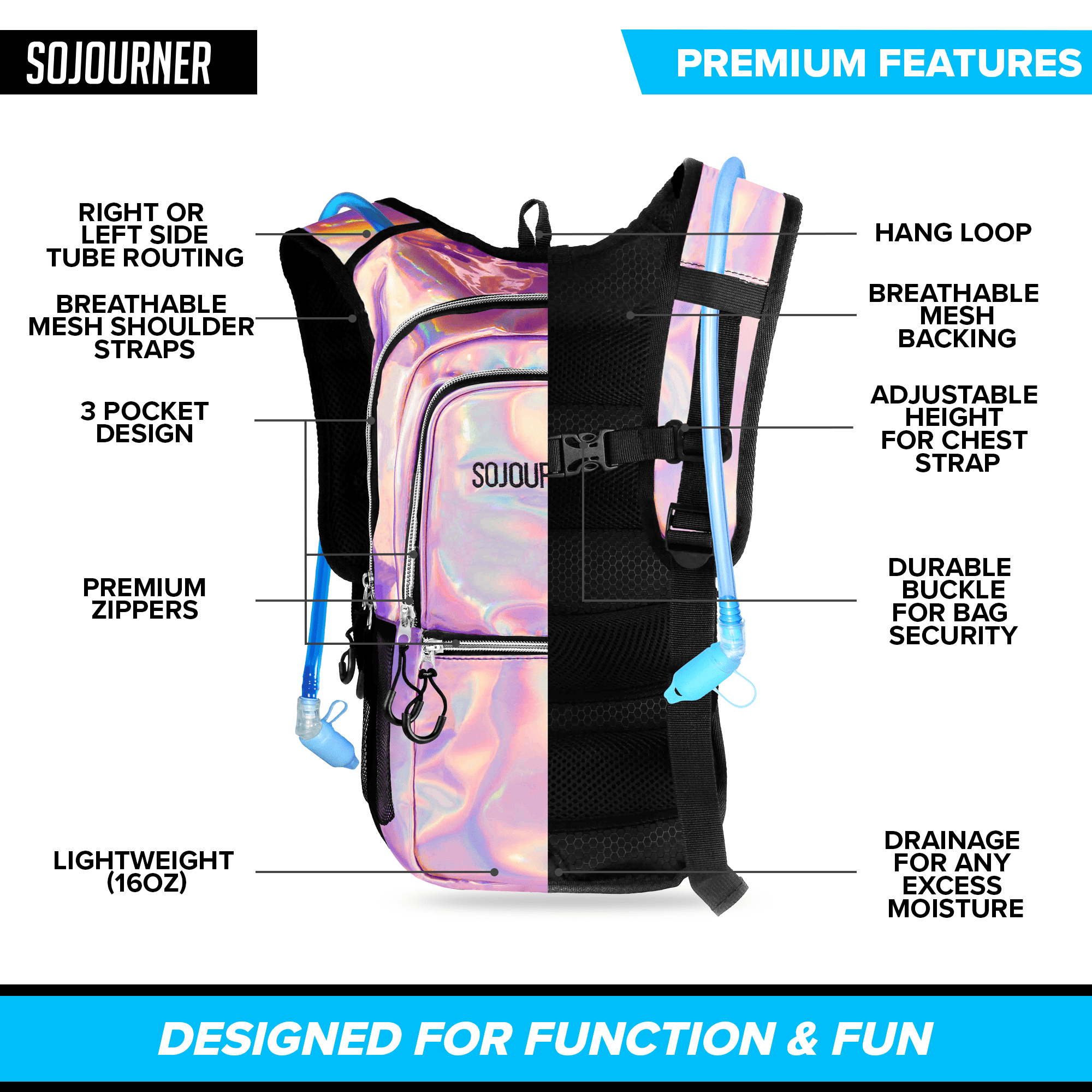 Sojourner Hydration Pack, Hydration Backpack Laser  display picture 3
