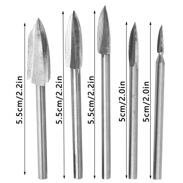 Ensemble de 5 Pcs Outils de Gravure sur Bois Coupe-Racines pour Bricolage Menuiserie