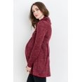 thumbnail image 3 of Solid Cowl Neck Maternity Hacci Tunic Top, 3 of 4
