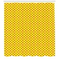 thumbnail image 3 of Pink Polka Dots Shower Curtain, Spots Repeating Pattern Cute and Plain Background Concept Pattern, Fabric Bathroom Set with Hooks, 69"W X 75"L Long, Magenta and Yellow, by Ambesonne, 3 of 3