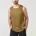thumbnail image 2 of Ramiter Sleeveless Tops for Men Men's Workout Tank Tops Sleeveless Gym Shirts Bodybuilding Fitness Muscle Tee Shirts Khaki,3XL, 2 of 6