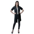thumbnail image 2 of Moomaya Womens Half Sleeve Shrug Open Front Long Cardigan Lightweight Summer Fit, 2 of 7