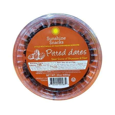 Pitted Date (24 OZ) - Sunshine Snacks - No Sugar Added