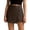 Coffee, variant on EYNMVR Women's Casual Mid Waist Skorts Wrap Front Business Casual Outfit Skirt Shorts