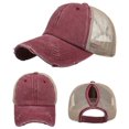 thumbnail image 1 of Unisex Men Women Solid Color Sun Hat Adjustable Baseball Cap Hip Hop Hat, 1 of 1