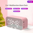 thumbnail image 2 of Leyfeng Digital Mirror Surface Alarm Clock with BT Speaker & FM Radio Dual Alarms, 2 of 8