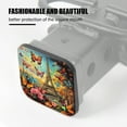 thumbnail image 3 of Hitch Cover Fits For 2-Inch Hitch,Eiffel Tower In Landscape With Flying Butterflies And Flowersrubber Trailer Hitch Cover Tube Plug Insert,Car Exterior Accessories, Receiver Tube Hitch Plug, 3 of 6