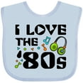 thumbnail image 3 of Inktastic I Love the '80s-musical notes Boys or Girls Baby Bib, 3 of 4
