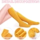 thumbnail image 5 of Xiao Hua 4 pares de calcetines de muslo, calcetines de felpa para dormir, calcetines largos y cálidos para mujer, calcetines de pantorrilla de vellón coral, 4 colores, 5 of 5
