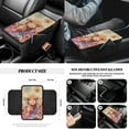 thumbnail image 7 of Yuyamidu Highland Cow Front Rear Car Seat Covers Dahlia Steering Wheel Cover Seat Belt Pads Coasters Waste Bin Armrest Cover Cup Holders Rearview Mirror Cover Handbrake Cover Set, 14 PCS, 7 of 7