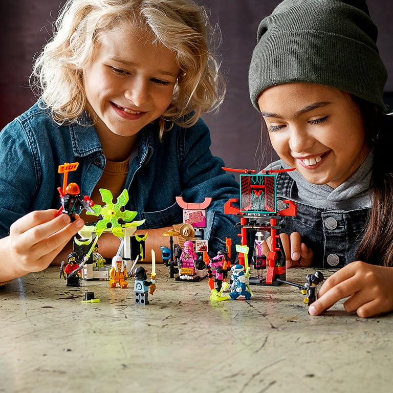 LEGO NINJAGO Ninja Market Building Kit with Jay and Cole Minifigures 71708 218 Pieces Walmart