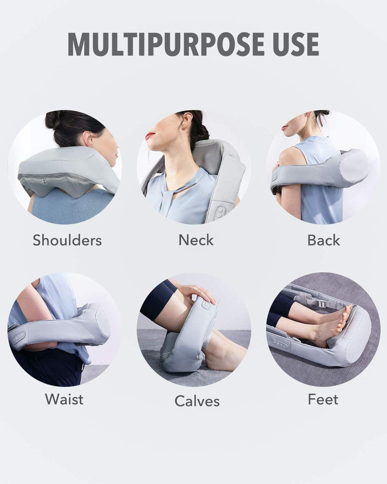 NAIPO Shiatsu Back and Neck Massager Deep Kneading Massage oCuzen™ Cus –  MAXKARE