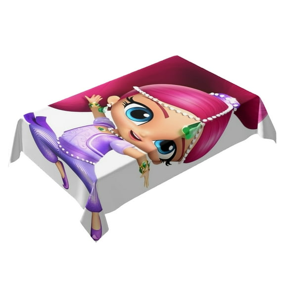 Shimmer And Shine Themed Square Tablecloth 54 * 72 Inches Durable Stylish
