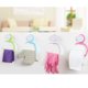 thumbnail image 5 of Advancent Toallero de ABS para cocina y baño, colgador de barra de trapo de un solo cuerpo, Riel de succión para baño, estante de papel Juegos de accesorios de baño verde, 5 of 6