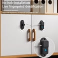 thumbnail image 4 of Fingerprint Fridge Lock, Refrigerator Lock with Fingerprint, for Fridge, Cabinet Locks, Drawers, Dishwasher, Toilet and Cabinet Locks Baby Proofing, (Black), 4 of 5