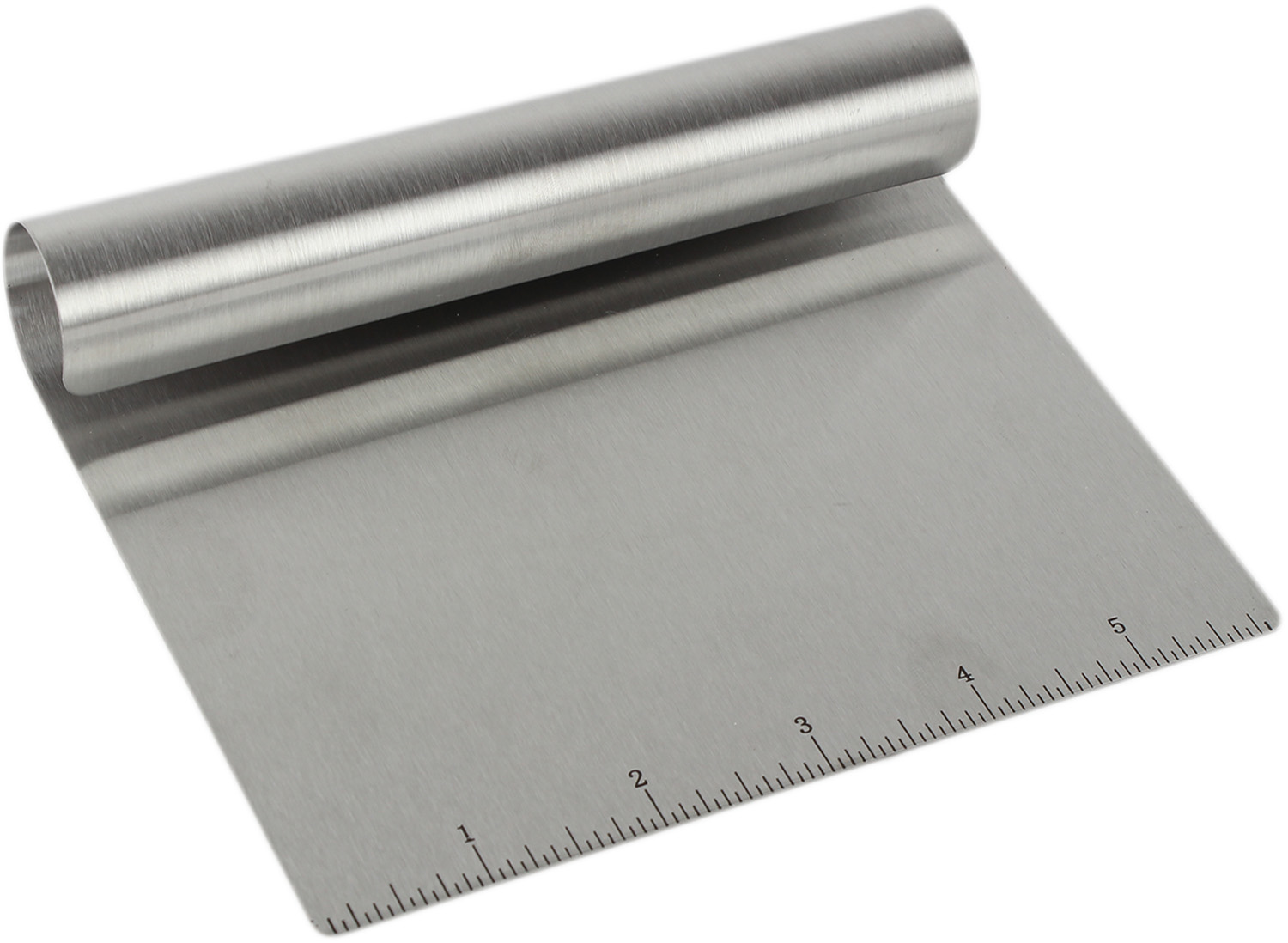 Stainless Steel Pastry Bench Scraper Icing Smoother & Dough Cutter by