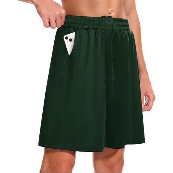 Men's Quick-Dry Breathable Sports Shorts with Loose Fit and Pocket Design, Ideal for Outdoor Running, Training, Fitness, and Casual Daily Wear,Army Green,L