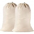 thumbnail image 2 of 2 Pack - Extra Large Cotton Laundry Bag, Heavy Duty Large Laundry Bags 24 x 36 inch XL Drawstring Travel Organizer Bag Fit Hamper Basket Camp Home College Dorm Tear Resistant Dirty Cloth Big Storage, 2 of 2