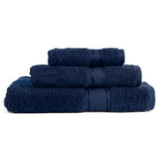 Springmaid Luxury Solid 3-Piece Towel Set, Navy