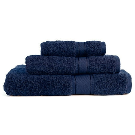 Springmaid Luxury Solid 3-Piece Towel Set, Navy