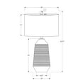 thumbnail image 6 of Noaman 33"h Table Lamp, Cream Ceramic Base with Ivory Fabric Shade, 3-Way Rotary Switch, 18x18x32.75in, Contemporary Lighting for Living Room & Bedroom, 6 of 7