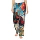 thumbnail image 1 of Fotbe Beautiful Red Train Hot Air Balloon Pantalones de Pijama para Mujer, Pantalones de Dormir, Pantalones Pj con Cordón y Bolsillos-Small, 1 of 6