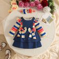 thumbnail image 6 of UAYOTSE Baby Girl Outfits Long Sleeve Top Plaid Suspender Skirt Floral Dress Headband Baby Clothes Size 3-6 Months, 6 of 6