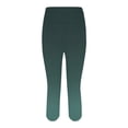 thumbnail image 4 of Womens Capri Pants, Audhol Women's Cropped Pants High Waisted Leggings Lightweight Soft Leggings for Gym Yoga Workout Yoga Pants Women Green 2XL, 4 of 7