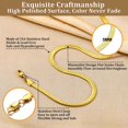 thumbnail image 6 of Bestyle 18K Gold Plated Choker Necklace for Women, 5mm Flat Herringbone Snake Chain Necklace Jewelry for Everyday Wear Birthday, 6 of 6