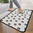 thumbnail image 4 of Black Dog Puppy Paw Door Rugs,Washable Non Slip Door Mats Indoor,Decorative Door Mats,Entry Mat Indoor for Entrance,Bedroom,Kitchen,Bathroom,30"x17", 4 of 6