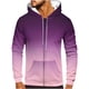 thumbnail image 1 of Sudadera con capucha para hombre, informal, a la moda, con cremallera, estampado degradado, manga larga, sudadera con capucha, blusa de poliéster para hombre, 1 of 4