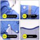 thumbnail image 4 of Chubasquero impermeable para perros, chaqueta impermeable para perros, impermeable, pequeño, con capucha, poncho para gatos de 4 patas (XL, azul), 4 of 5