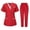 Red, variant on Medical Scrubs For Women Set Quick Drying Curved Scrub Stretch V-Neck Workwear Matching Elastic Waist Pants Navy