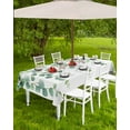 thumbnail image 4 of Fsddascl Spring Eucalyptus Leaf Outdoor Tablecloth - 60x84 Inch Rectangle Dining Table Cover, Simple Botanical Branches Vines Waterproof Outdoor Table Cloth with Umbrella Hole & Zipper for Patio, 4 of 7
