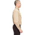 thumbnail image 2 of 8960C UltraClub Men's Cypress Long-Sleeve Twill Pocket Khaki 2XL, 2 of 3