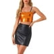 thumbnail image 1 of INSPIRAR CHIC Top de Cami de Mujer sin Mangas con Tirantes Espagueti para Fiesta Brillante y Metálico Talla XS Naranja, 1 of 6