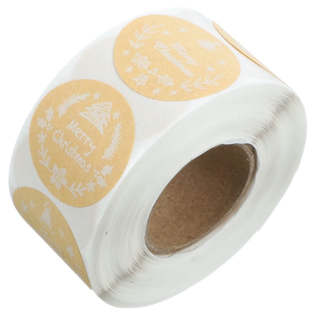 MasteelfCA 1 Roll of 500Pcs Merry Christmas Sticker Holiday Decoration Sticker DIY Craft
