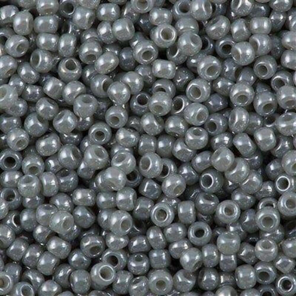 Czech Seed Beads 6/0 Ceylon Gray Opaque (1 ounce)