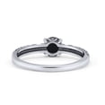 thumbnail image 3 of Vintage Style Oxidized Round Simulated Black Onyx Ring Band 925 Sterling Silver Size 6, 3 of 5