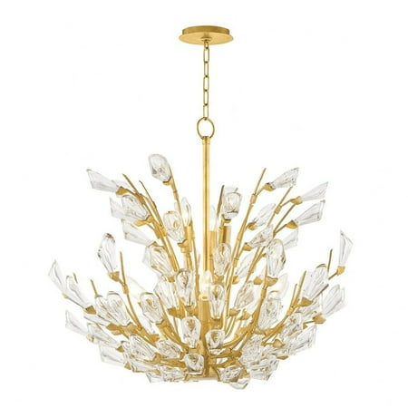

27.75 inch 9 Light Chandelier in Transitional Style 27.75 inches Wide By 25.25 inches High-Gold Leaf Finish Bailey Street Home 116-Bel-4182612
