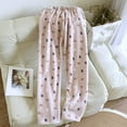 thumbnail image 2 of Bovxnpu Women's Maternity Pajama Pants Winter Warm Pregnancy Pants Maternity Pants Womens Fleece Lined Pants Winter Thick And Warm Adjustable Home Pants Soft Comfy, 2 of 3