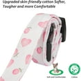 thumbnail image 4 of Handmade Cotton Dog Collar - Cute Unique Pattern with Pendant, White & Pink Heart Design - Suitable for Girl & Boy Dogs, Small Size (L), 4 of 6