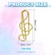 thumbnail image 2 of Uxcell 100Pcs Clip de Papel en Forma de Nota Musical, Bonitos Suministros de Oficina, Dorado, 2 of 5