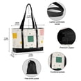 thumbnail image 2 of FORMRS Canvas Laptop Tote Bag for Women with 15.6" Computer Compartments Shoulder Handbag, Green Abstract Pattern, 2 of 7