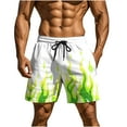 thumbnail image 2 of Nuoqisi Men's Positional Print Flame Pattern Fun Double Pocket Beach Pants - Casual Swim Trunks with Unique Design for Summer Activities and Water Fun, 2 of 9