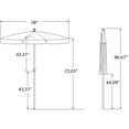 thumbnail image 2 of SimplyShade SSUB865KIT-P040-P060 Tahiti 6.5 ft. Polyester Beach Umbrella with Fiberglass Ribs  Lemon, 2 of 2