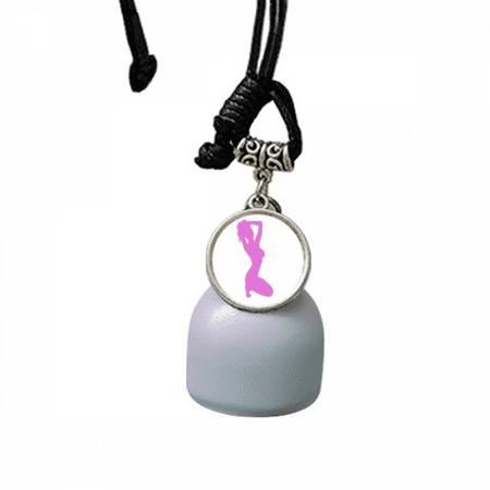 

Plump Slim Woman Kneeling Wind Chimes Bell Car Pendant