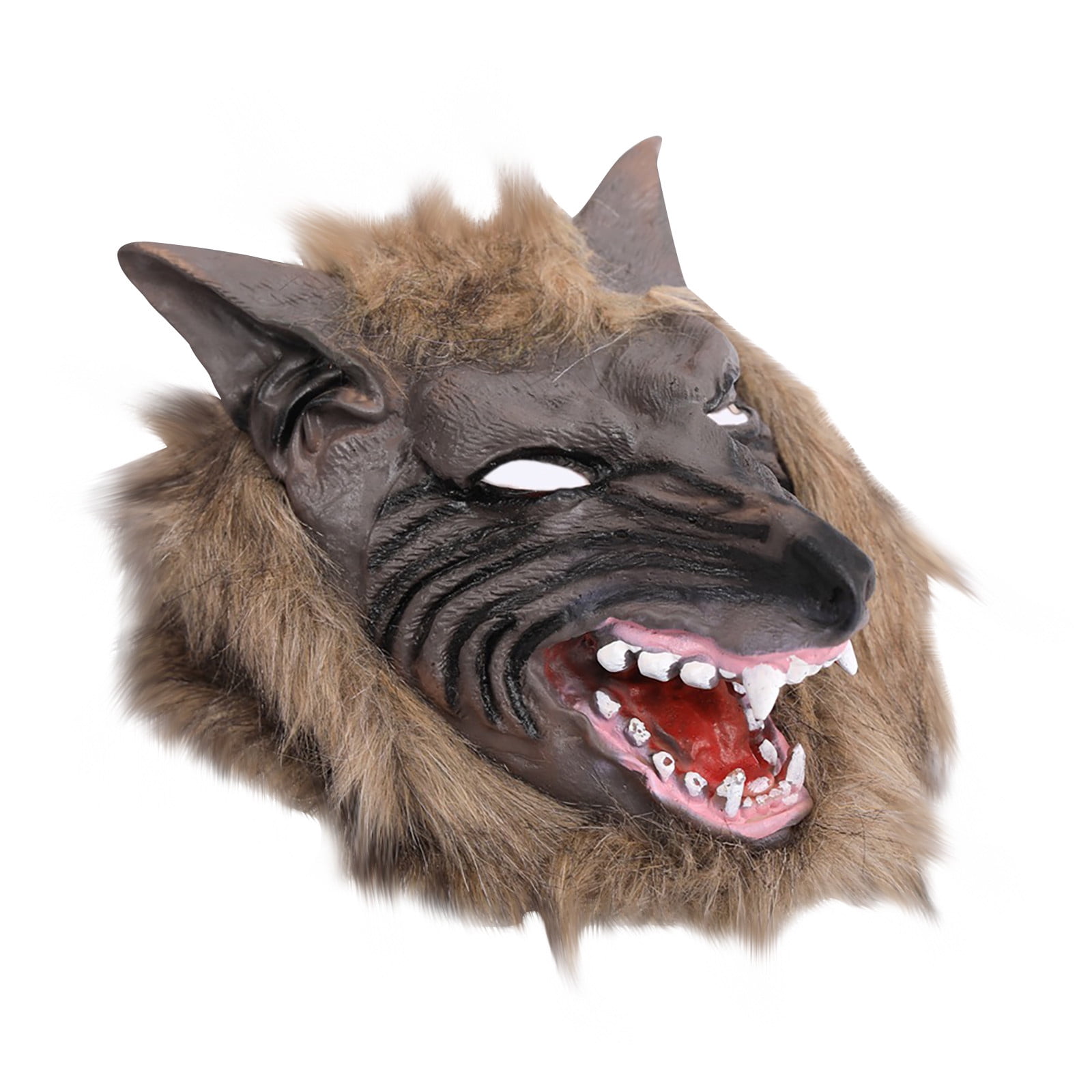 Full Face Wolf Mask For Halloween Party Costume Dress Up Rusty Silver Werewolf 