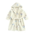 thumbnail image 1 of EDFBUYKRS Peignoirs de Bain en Flanelle pour Bébés Garçons Filles, 1 of 2
